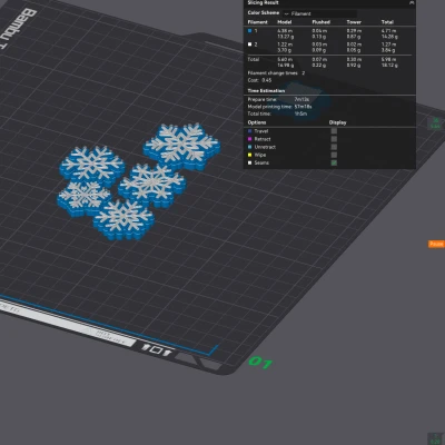 Nam Châm Bông Tuyết Mini (Tiny Snowflake Magnets)