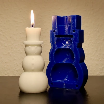 Khuôn Nến Người Tuyết (Snowman Candle Mold)