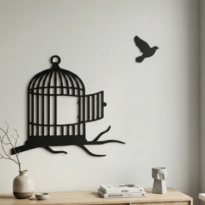 Wall Art Lồng Chim - Silhouette Hiện Đại Treo Tường