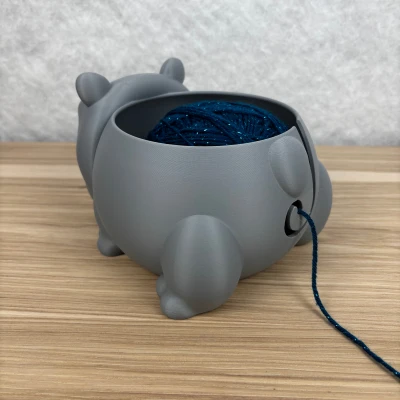 Bát Đựng Len Hình Hà Mã (Hippo Yarn Bowl)