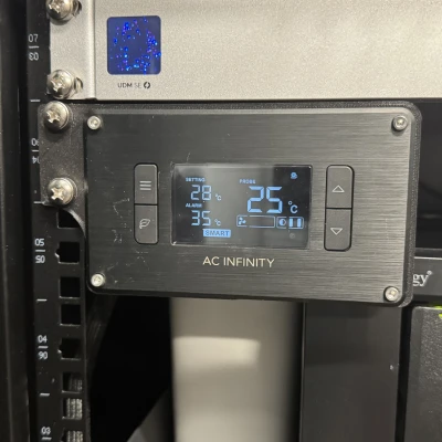 AC Infinity Smart Controller = Rack bracket face plate
