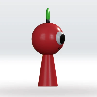 Sprunki OC Apple STL file 3D Model 3mf Multicolor Fanart