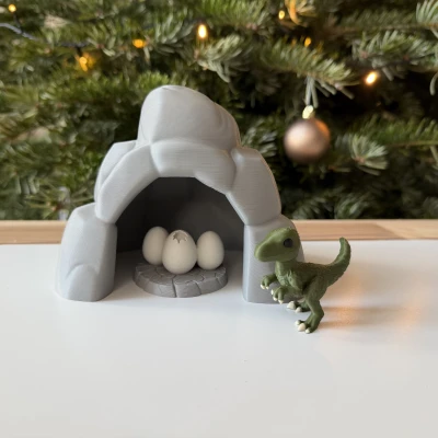 Trứng khủng long trên tảng đá