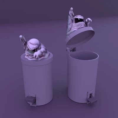 Mẫu 3D in được 069 Muk pedal bin Pokemon (STL)