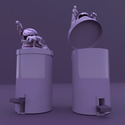 Mẫu 3D in được 069 Muk pedal bin Pokemon (STL)