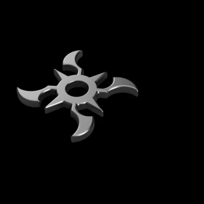 Phi tiêu Ninja 4 cánh V5 (Ninja Star 4 points V5)