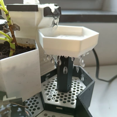 Plateau modular cho Desktop Fountain: nhiều dòng chảy/hiệu ứng mưa