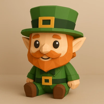 Mini Leprechaun – Mô hình trang trí lowpoly may mắn