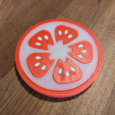 Đế lót ly cà chua kiêm đồ khui nắp chai – In 3 phần (Không MMU)