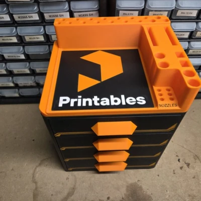 Tủ lưu trữ Gridfinity 4 ngăn kéo Gen 2 - Theme Printables