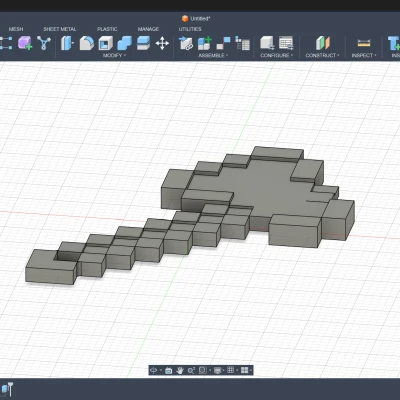 Móc khóa rìu Minecraft (Minecraft Axe)