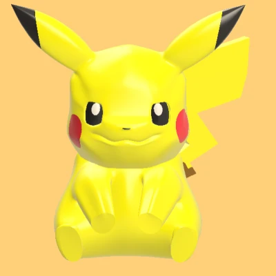 Tượng Pikachu Dễ Thương – 3D Print Dễ | Không Cần Supports