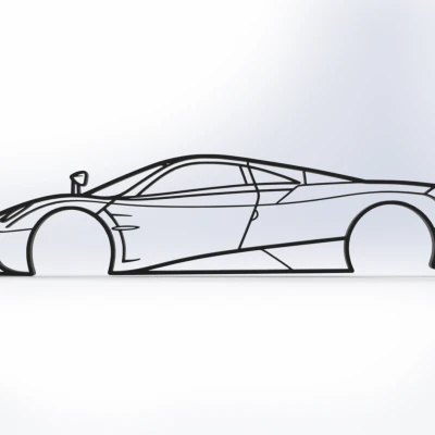 Tranh treo tường 2D Pagani Huayra (Pagani Huayra 2D Wall Art)