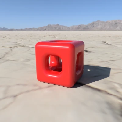 Bản in test Overhang đơn giản - Khối lập phương có lỗ