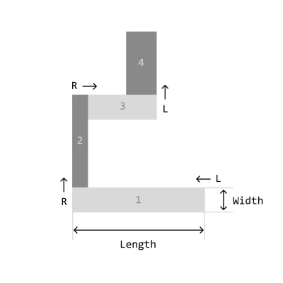 Chuỗi Khối Hộp Chữ Nhật Vuông Góc Tuỳ Chỉnh