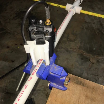 Giá gắn HT Radio cho Yagi tape measure trên ống PVC 1/2"