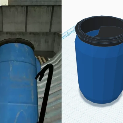 Mate thùng phuy xanh Half Life 2