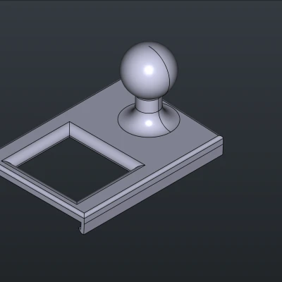 Adapter kẹp điện thoại Golf MK7 (gắn công tắc hazard) – ball joint 16,5mm