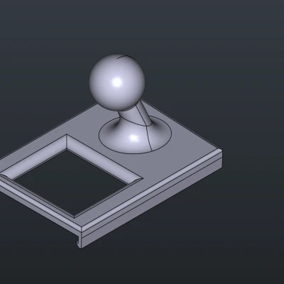 Adapter kẹp điện thoại Golf MK7 (gắn công tắc hazard) – ball joint 16,5mm