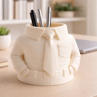 Ống Cắm Bút Áo Sơ Mi & Cà Vạt – Desk Organizer In 3D | Dễ In, Ít Supports