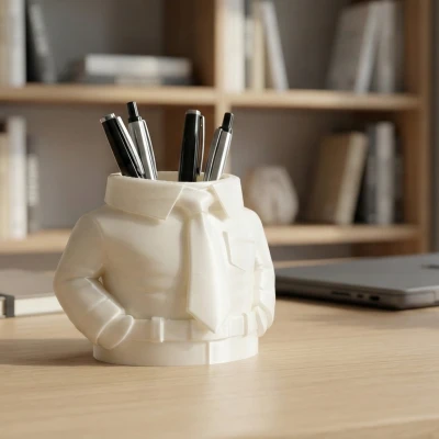 Ống Cắm Bút Áo Sơ Mi & Cà Vạt – Desk Organizer In 3D | Dễ In, Ít Supports