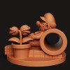 Diorama Mario Ngủ 3D – Ống Xanh & Gạch Super Mario (Nintendo STL) - Thumbnail 2