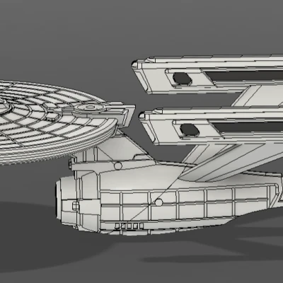 NCC-1701 USS Enterprise Refit - No Supports / Multicolor