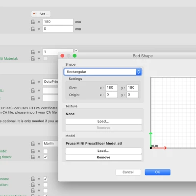 Model Prusa MINI gốc cho PrusaSlicer