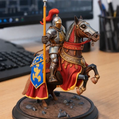 Tượng & Figure Kỵ Binh Trung Cổ Giáp Nặng
