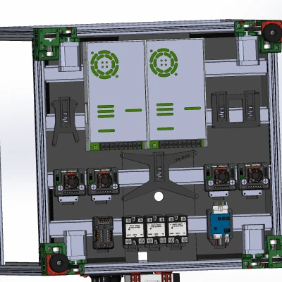 Voron 2.4 350 Deck quad DIN rail in được
