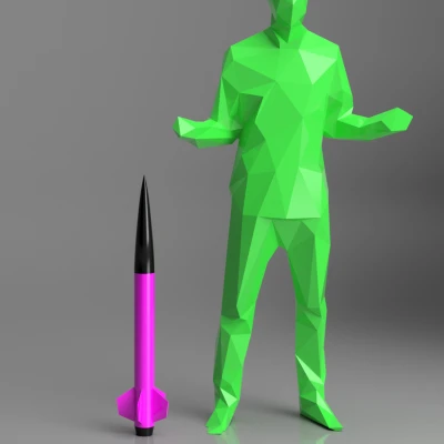 Bride of Bar Fly High Power Model Rocket – Bộ kit rocket 3-inch in 3D