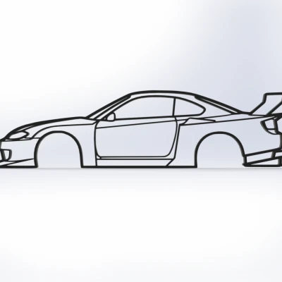LB-Super Silhouette S15 SILVIA 2D Wall Art Nissan