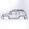 Toyota FJ Cruiser 2D Wall Art – Tranh Treo Tường Dạng Outline - Thumbnail 1