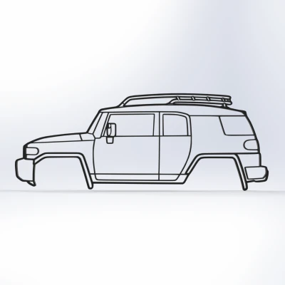 Toyota FJ Cruiser 2D Wall Art – Tranh Treo Tường Dạng Outline