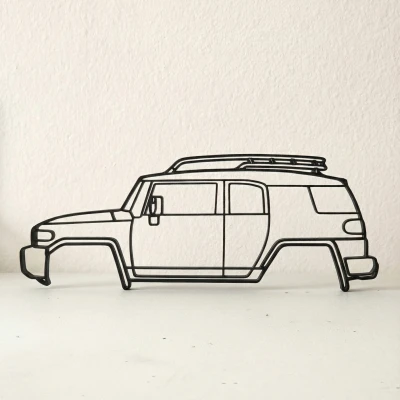 Toyota FJ Cruiser 2D Wall Art – Tranh Treo Tường Dạng Outline