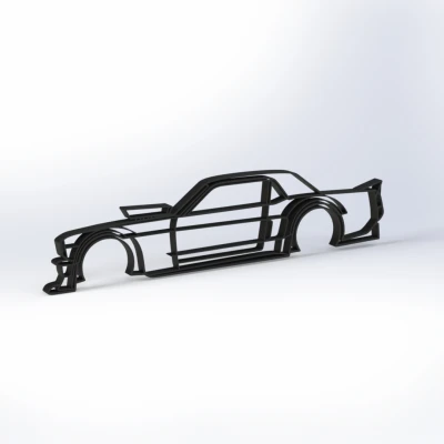 Hoonicorn V1 Outline Wall Art Ford Mustang – Tranh treo tường đường viền