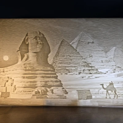 Kim Tự Tháp Giza Ai Cập (Pyramids Giza Egypt) – Lithophane phù điêu