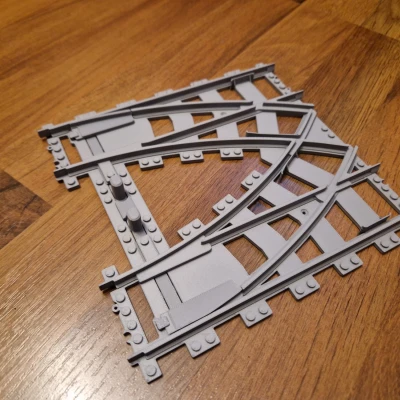 Công tắc chuyển hướng Double Crossover cho đường ray tàu LEGO