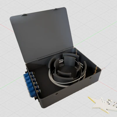 Hộp cho cáp quang (Fiber optic cable box) nắp bản lề