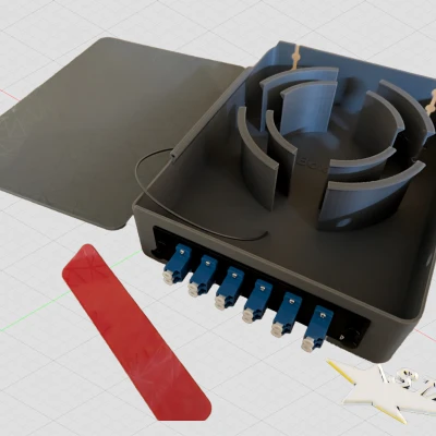 Hộp cho cáp quang (Fiber optic cable box) nắp bản lề