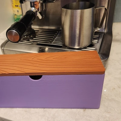 Hộp Đựng Túi Trà với Nắp Vân Gỗ