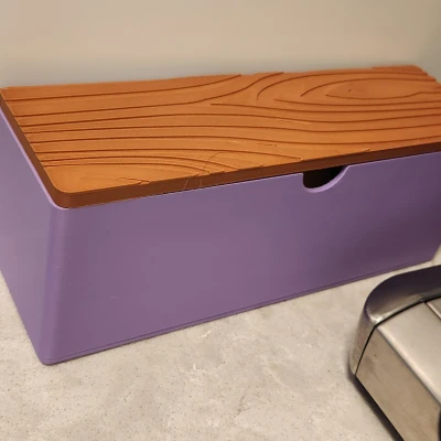 Hộp Đựng Túi Trà với Nắp Vân Gỗ