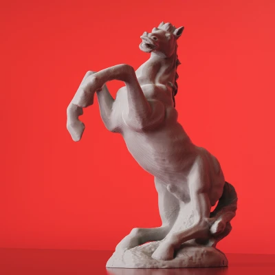 Tượng Ngựa Chồm (Prancing Horse Sculpture) - Mẫu 3D Scan