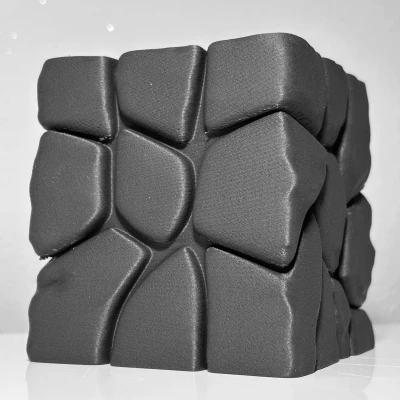 Khối Đá Nham Thạch (Lava Stone Cube) – Ống Cắm Bút Hiện Đại