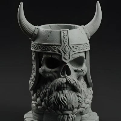 Bát Hộp Sọ Chiến Binh Viking DND Rỗng Ruột