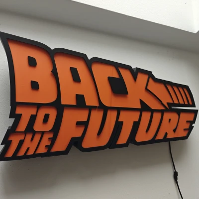 Lightbox Back To The Future - Đèn LED Lamp Cỡ Lớn 54cm Gamer