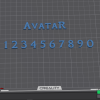Bộ chữ và số phong cách phim Avatar (3D printable) - Thumbnail 1