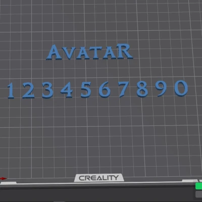 Bộ chữ và số phong cách phim Avatar (3D printable)