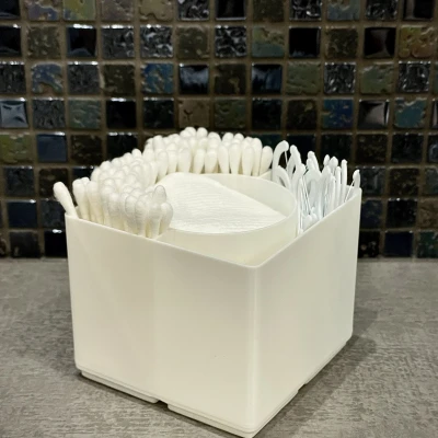 Hộp Đựng Bông Tẩy Trang & Tăm Bông Gridfinity Cho Phòng Tắm