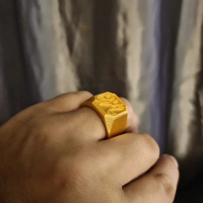 Nhẫn “печатка” (không logo) – size 22